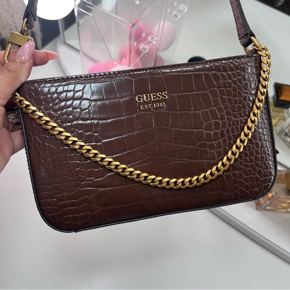 Guess Faux Leather Shoulder Bag